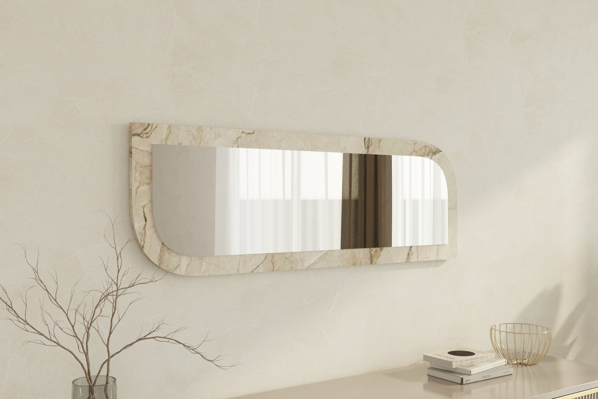 Wandspiegel Radiance Granit Optik 40x120x2 cm