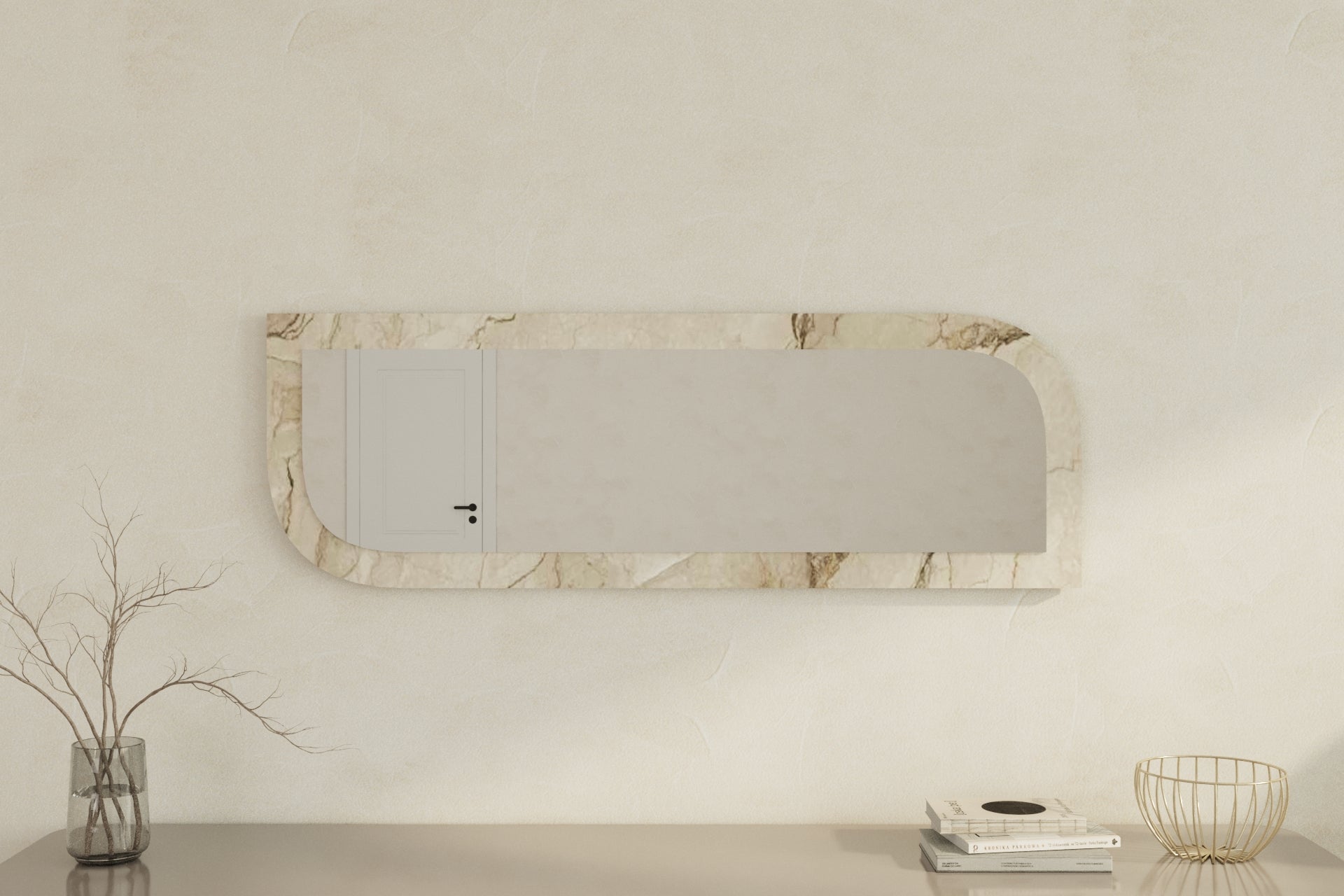 Wandspiegel Radiance Granit Optik 40x120x2 cm