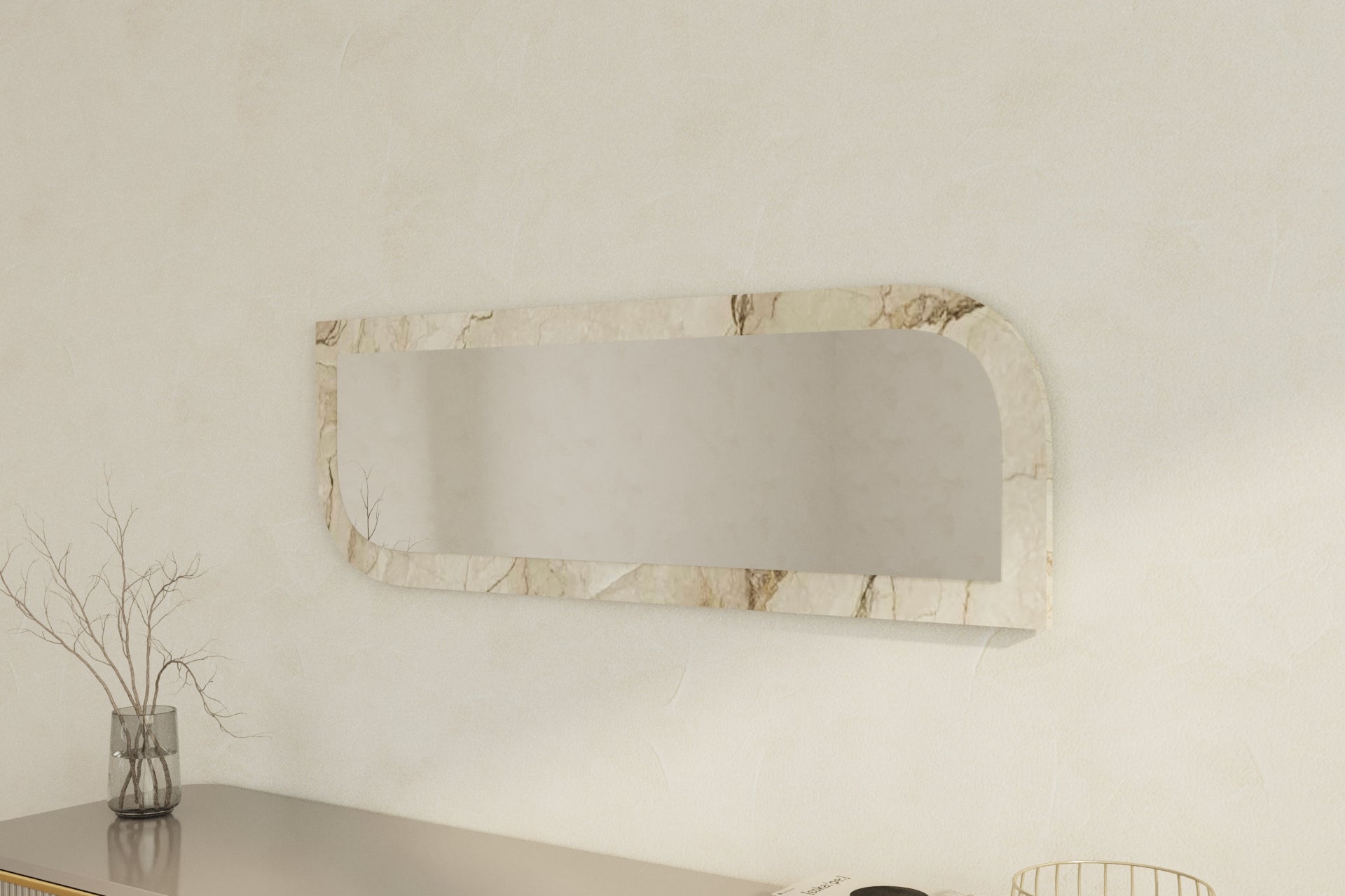 Wandspiegel Radiance Granit Optik 40x120x2 cm