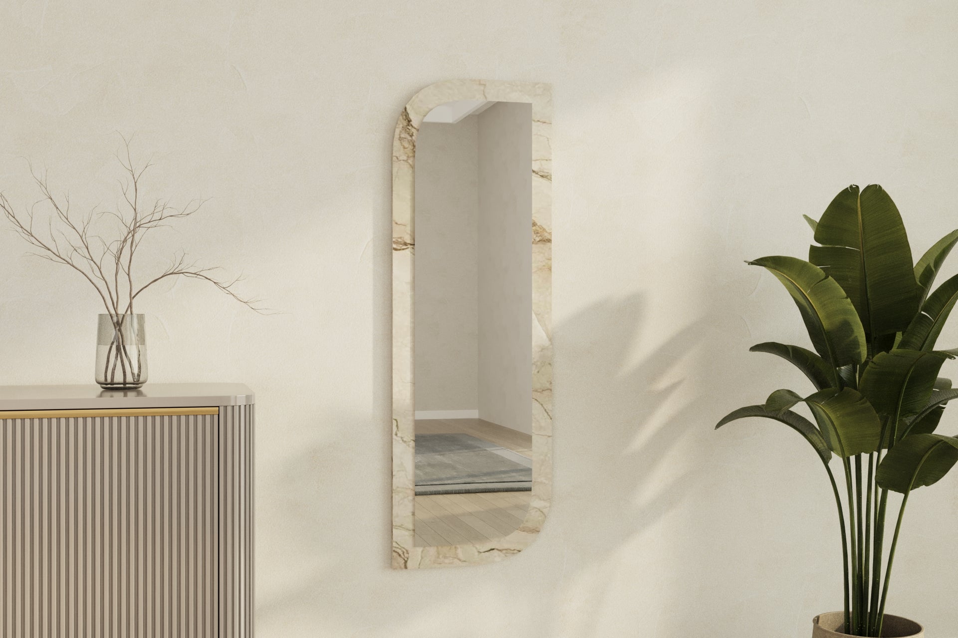 Wandspiegel Radiance Granit Optik 40x120x2 cm