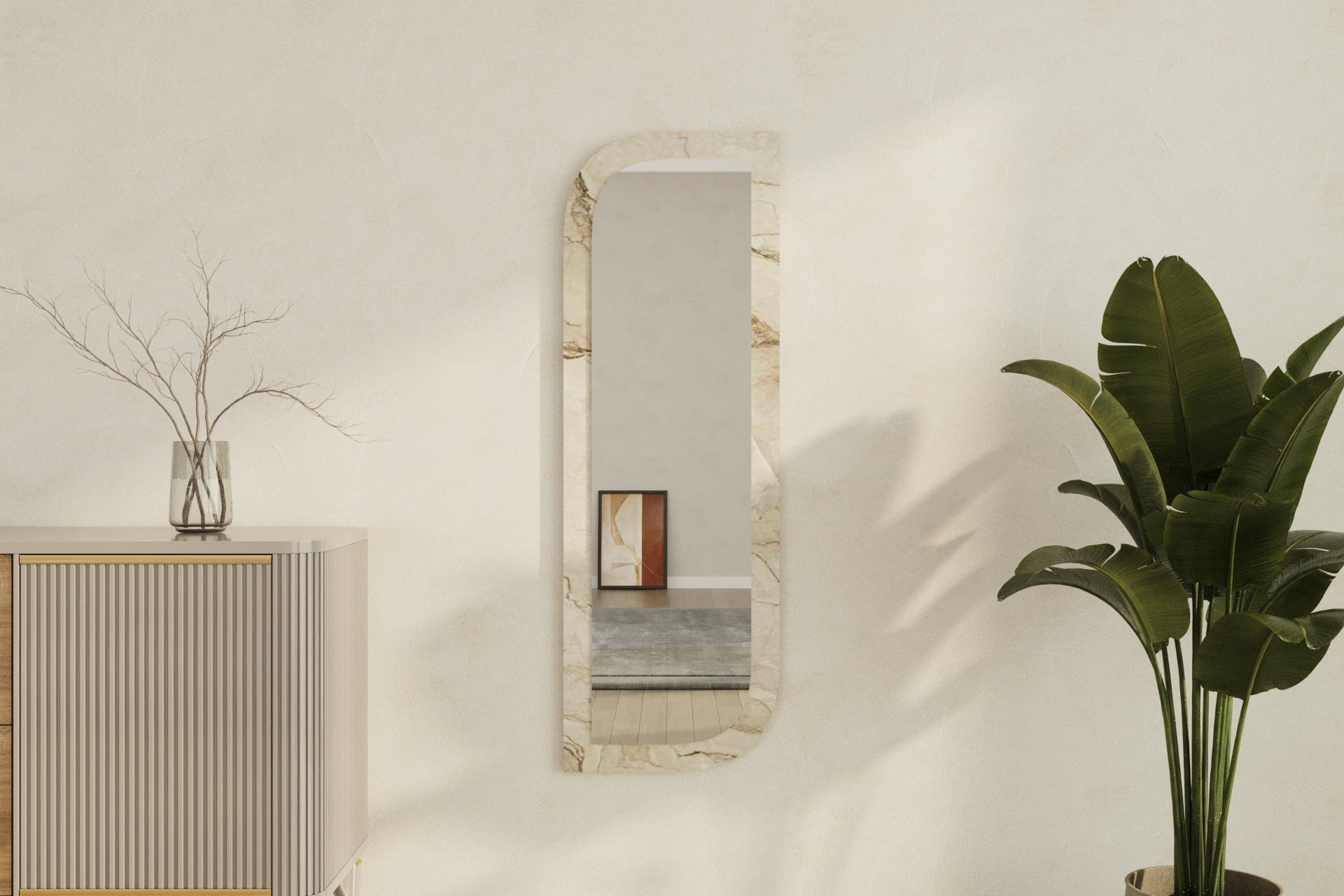 Wandspiegel Radiance Granit Optik 40x120x2 cm