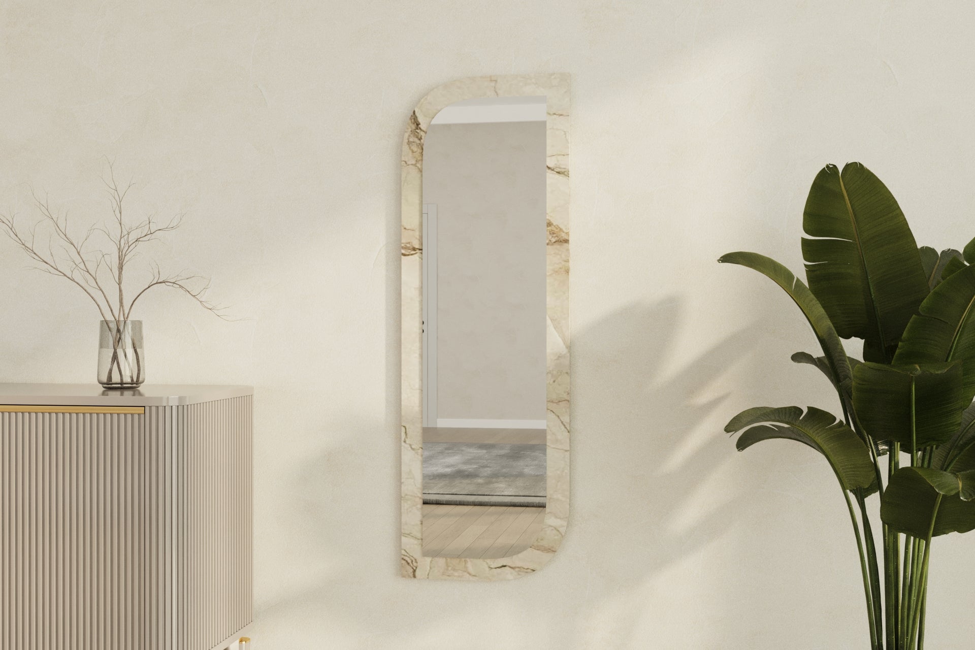 Wandspiegel Radiance Granit Optik 40x120x2 cm