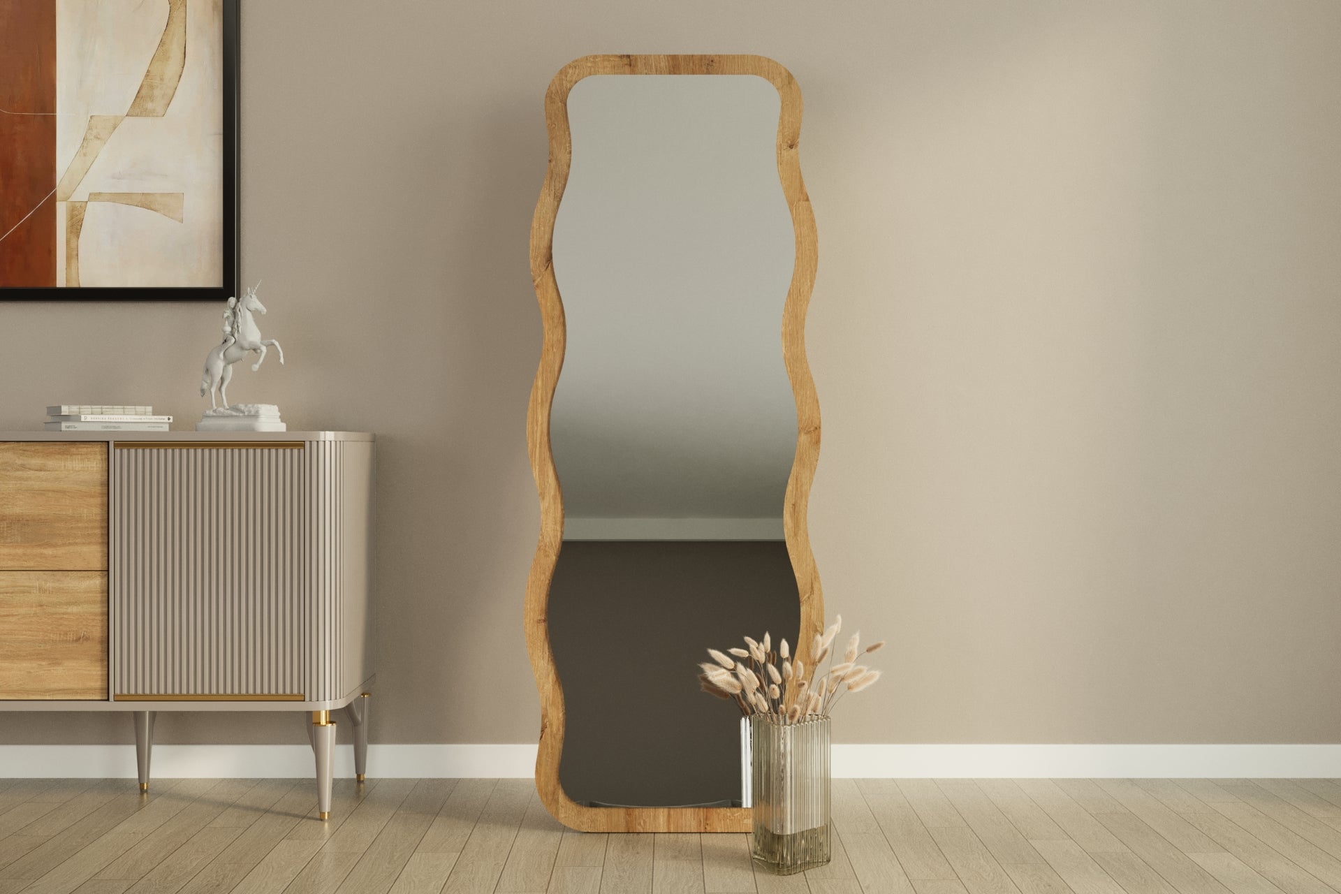 Ganzkörperspiegel Arol Wellig verschiedene Farben 160x50 cm