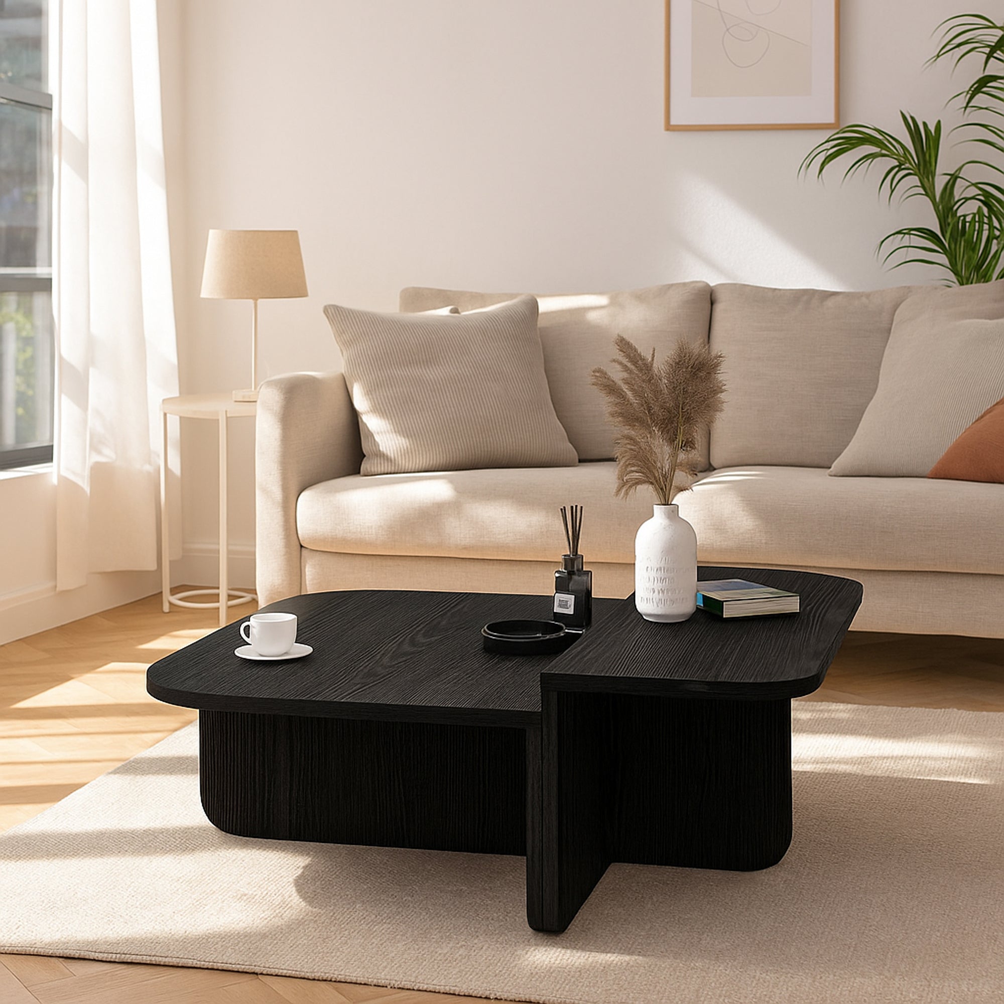 Couchtisch Luxe Schwarz 90x90 cm