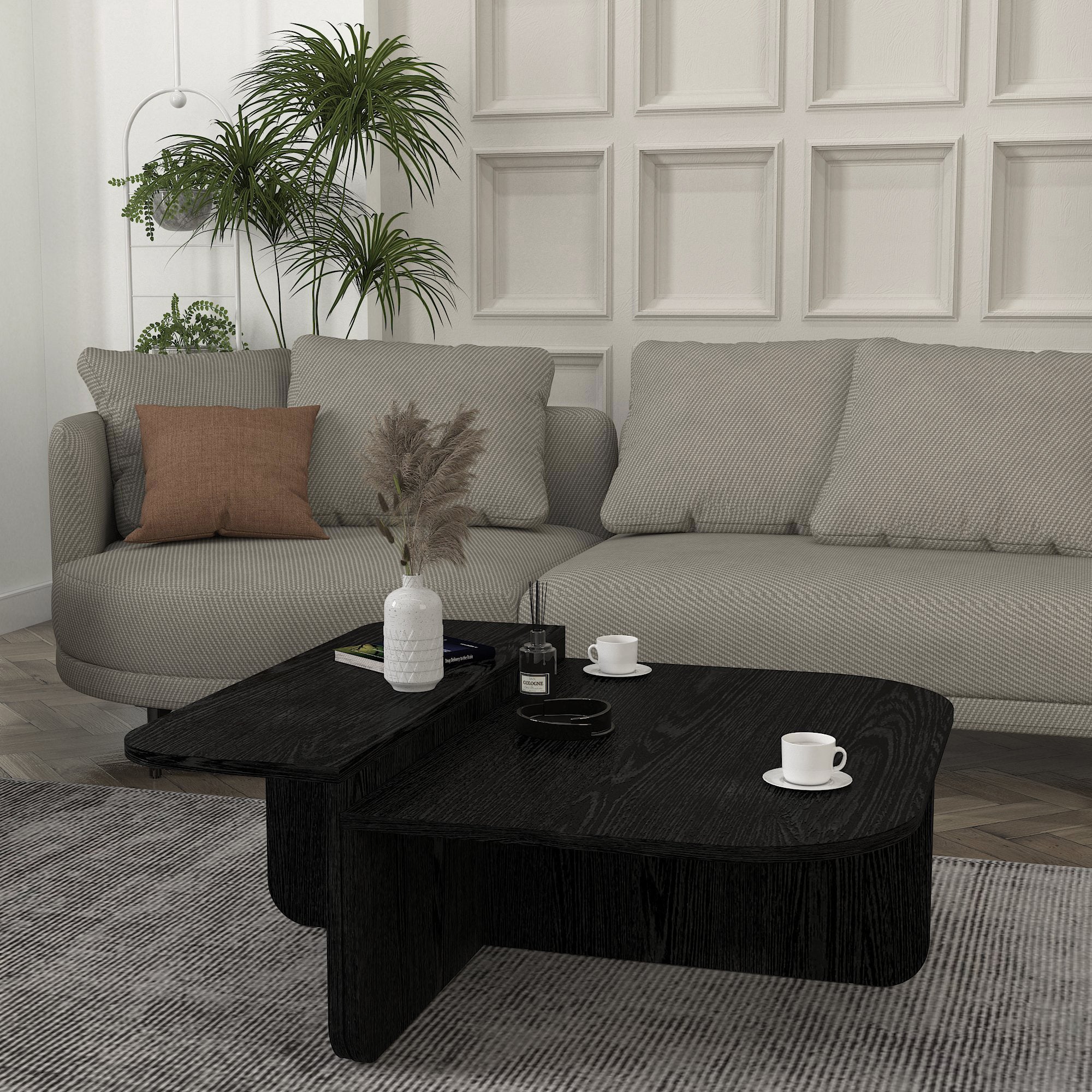 Couchtisch Luxe Schwarz 90x90 cm