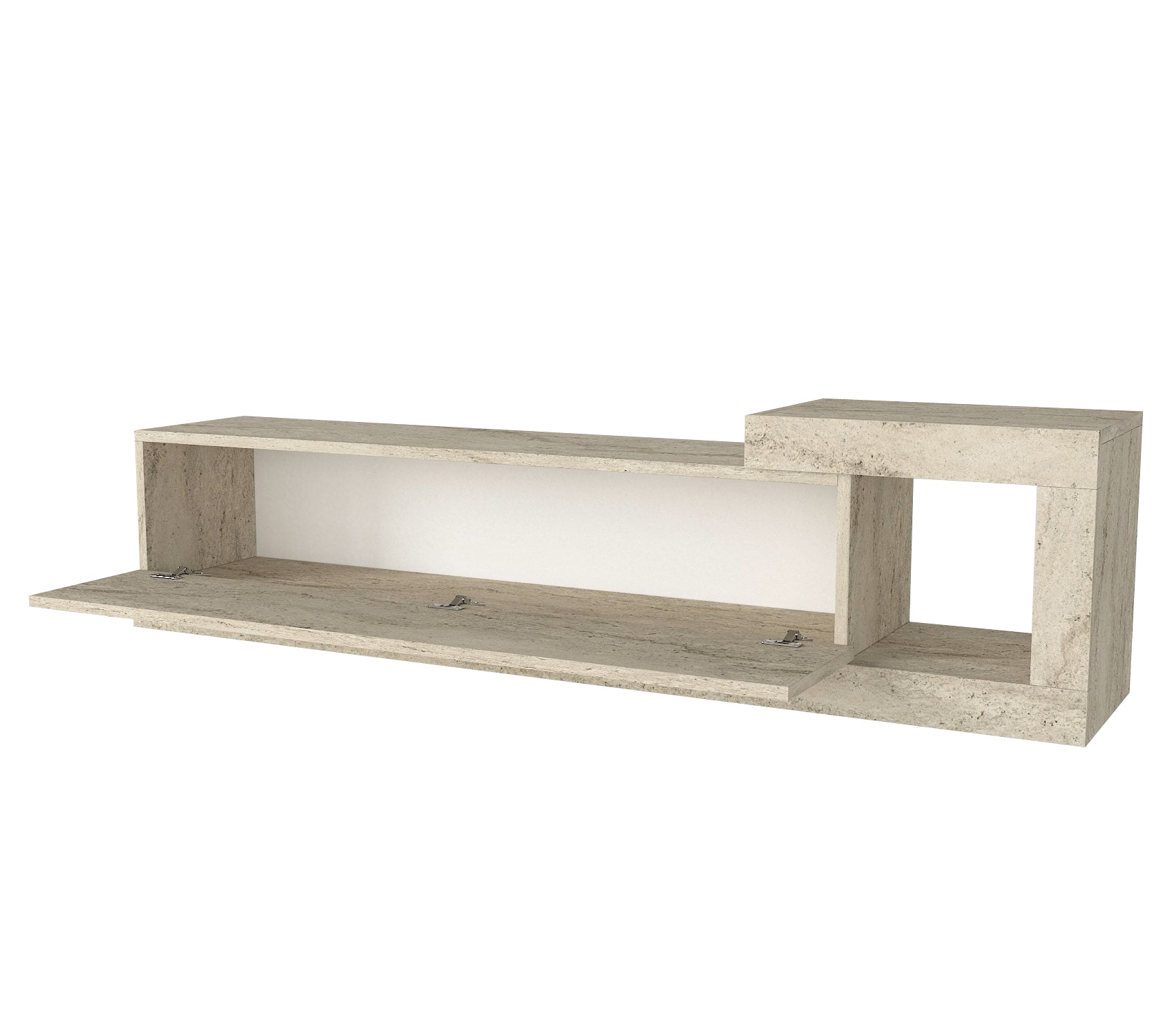 TV Lowboard Bliss Beige Trawertin Optik