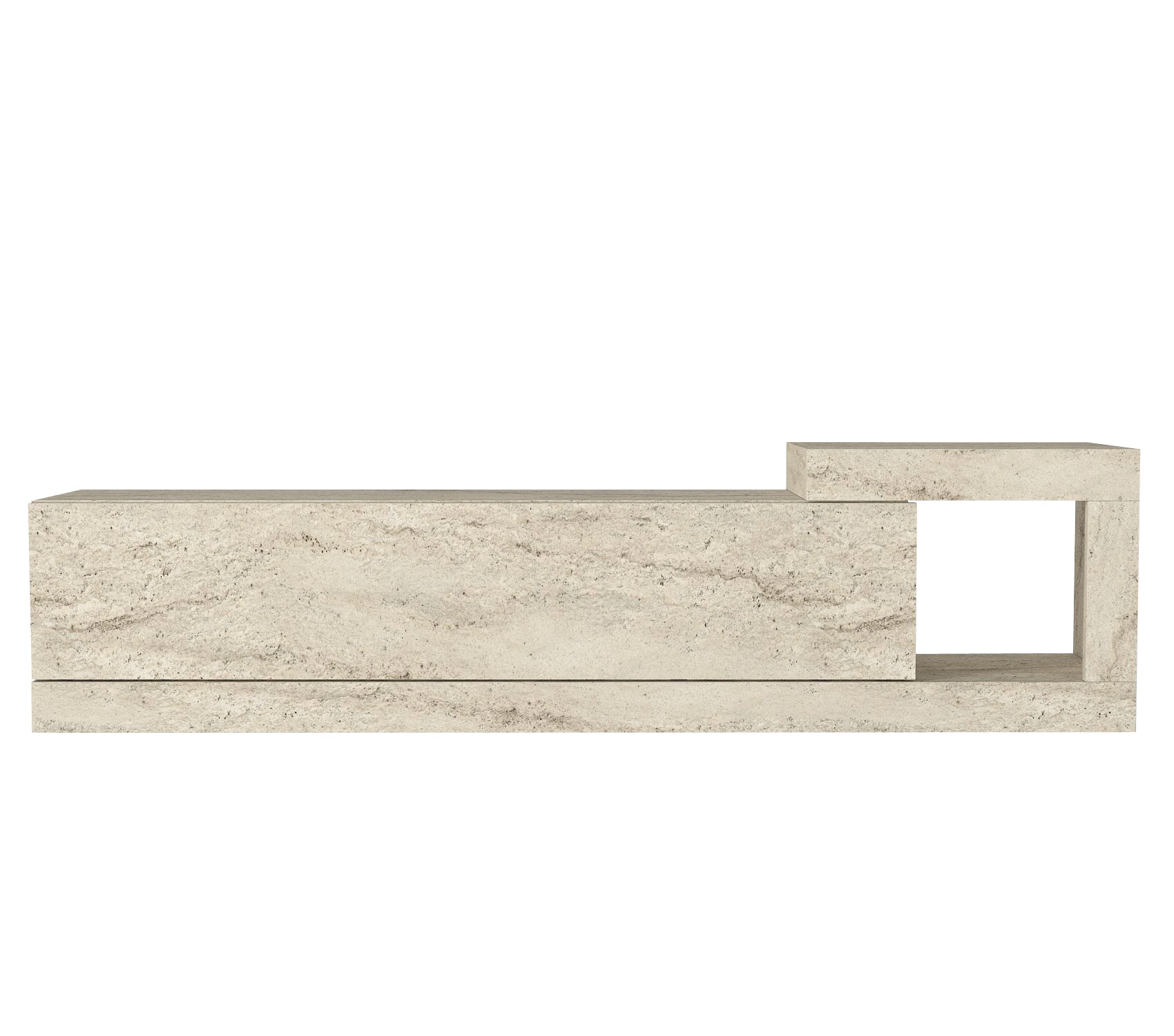 TV Lowboard Bliss Beige Trawertin Optik
