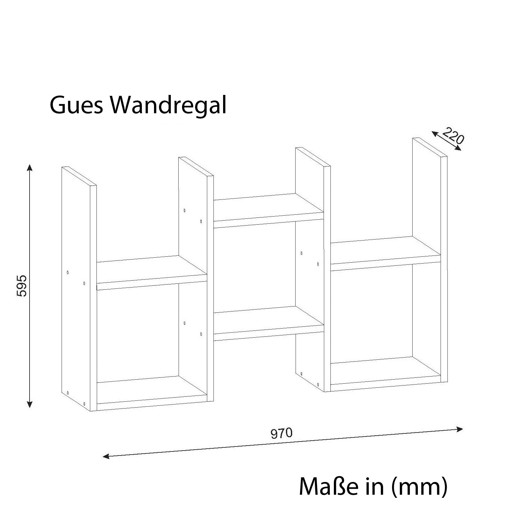 Wandregal Gues Weiß