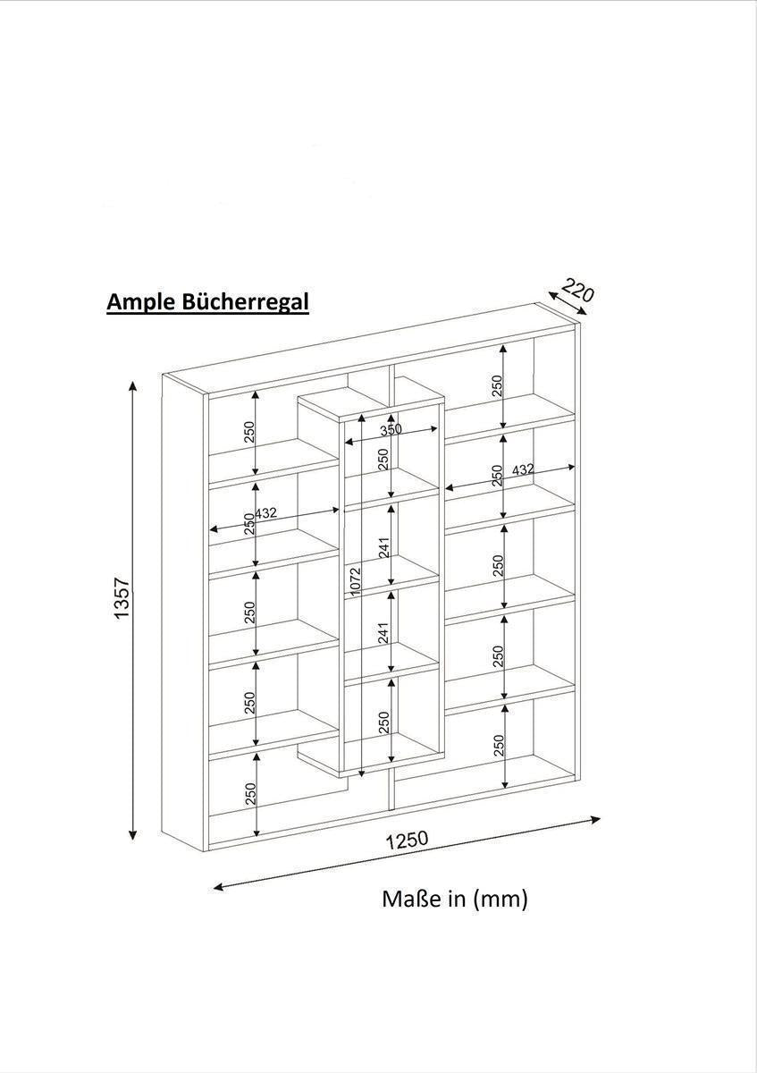 Bücherregal Ample Ahornbraun Venge