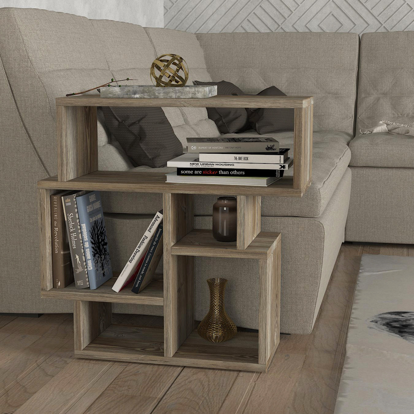 Beistelltisch Lanza Patik Walnuss