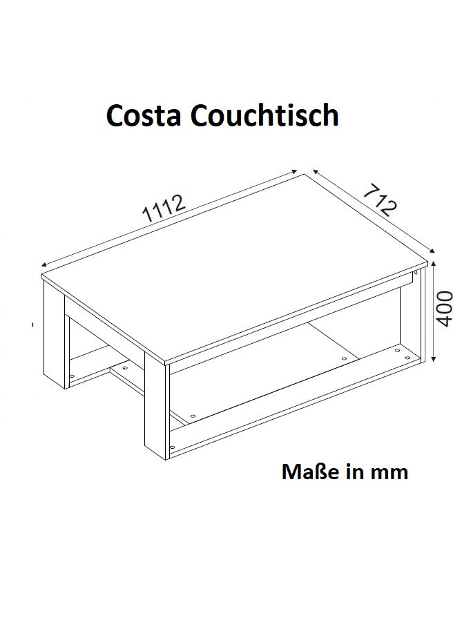 Couchtisch Costa Eiche