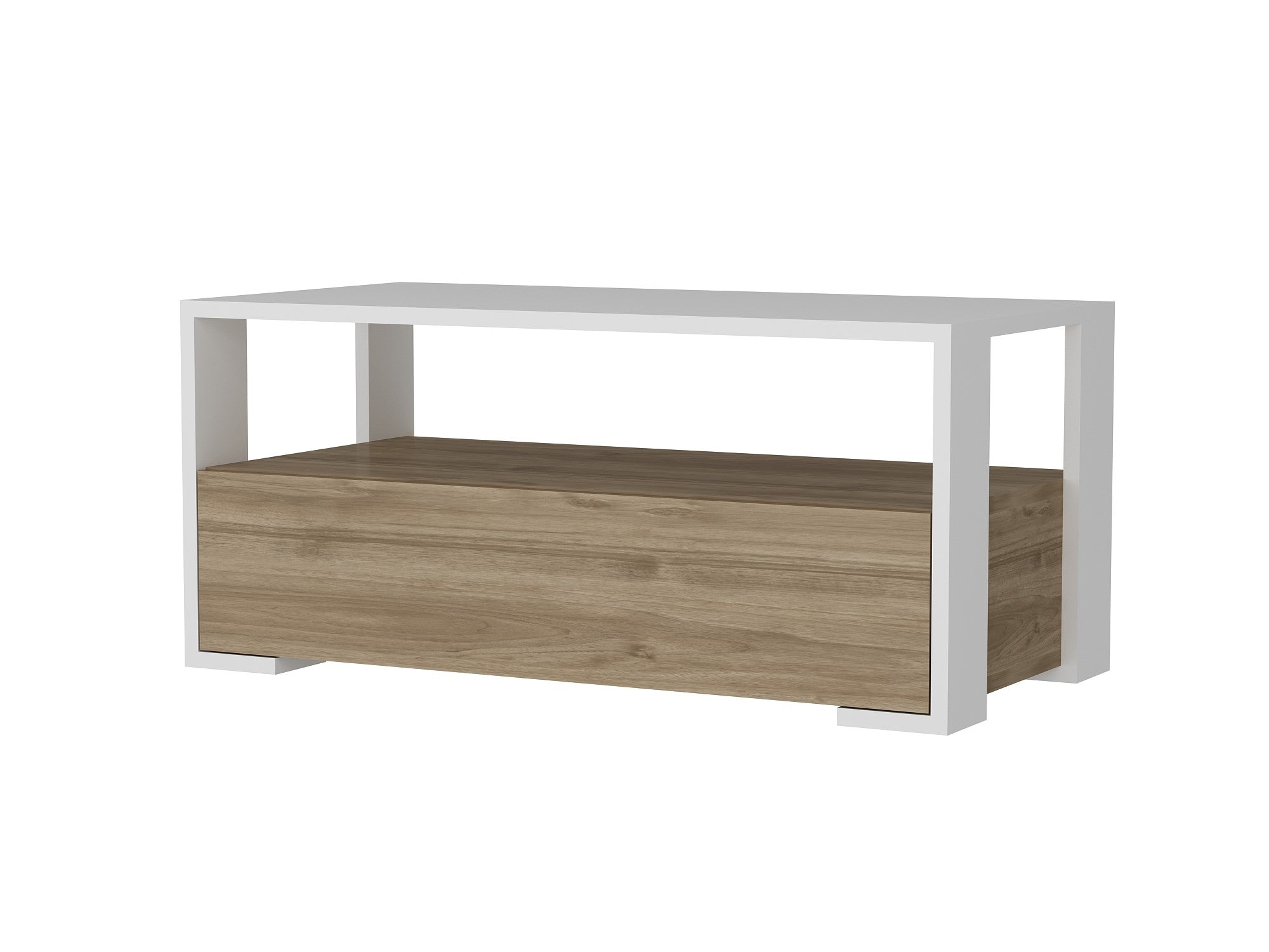 Couchtisch Balina Weiß Walnuss