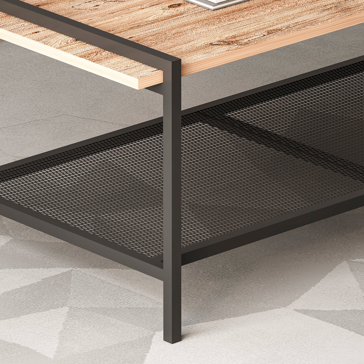 Couchtisch Lara mit Metallfüße Atlantic Walnuss 9109