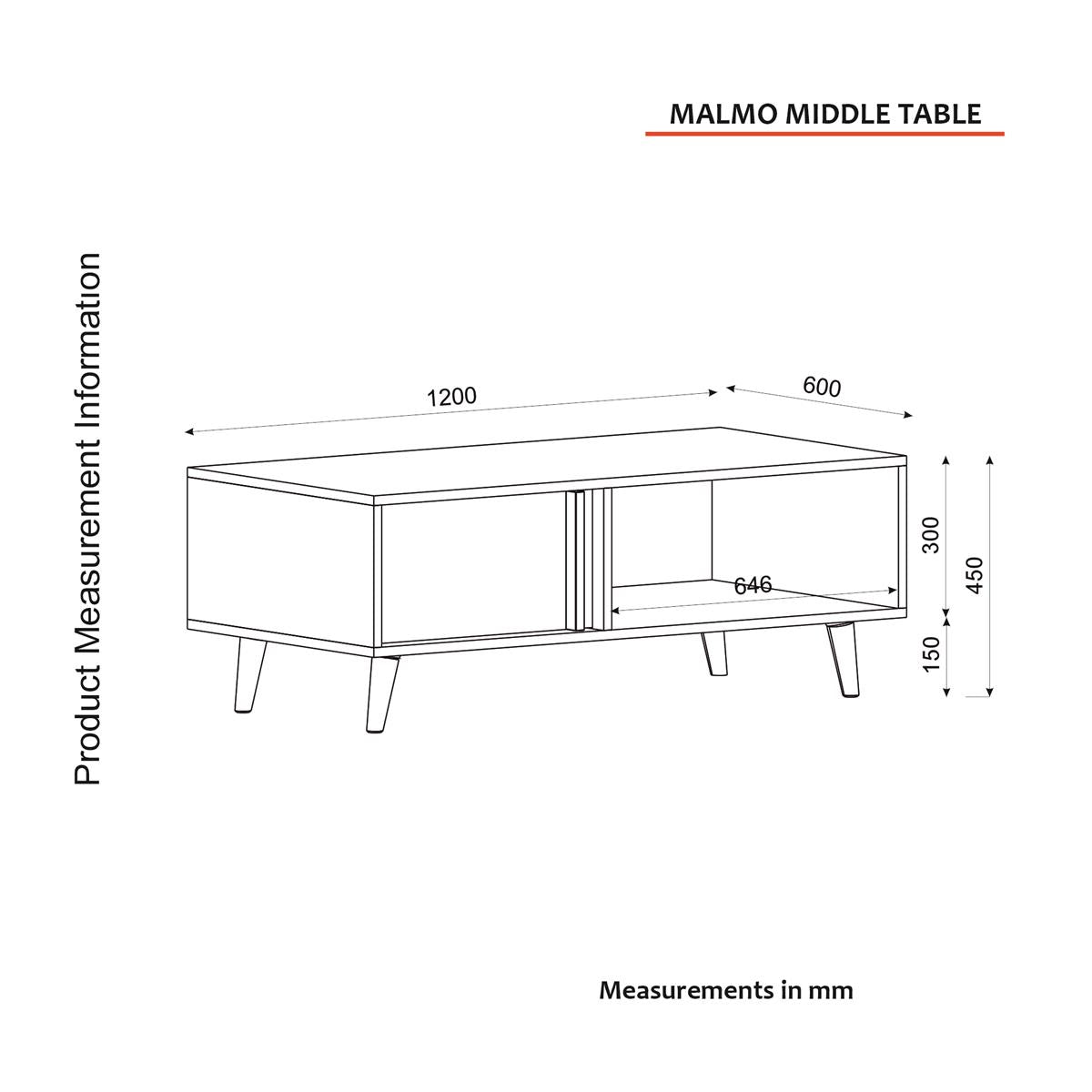 Couchtisch Malmo Saphir Anthrazit