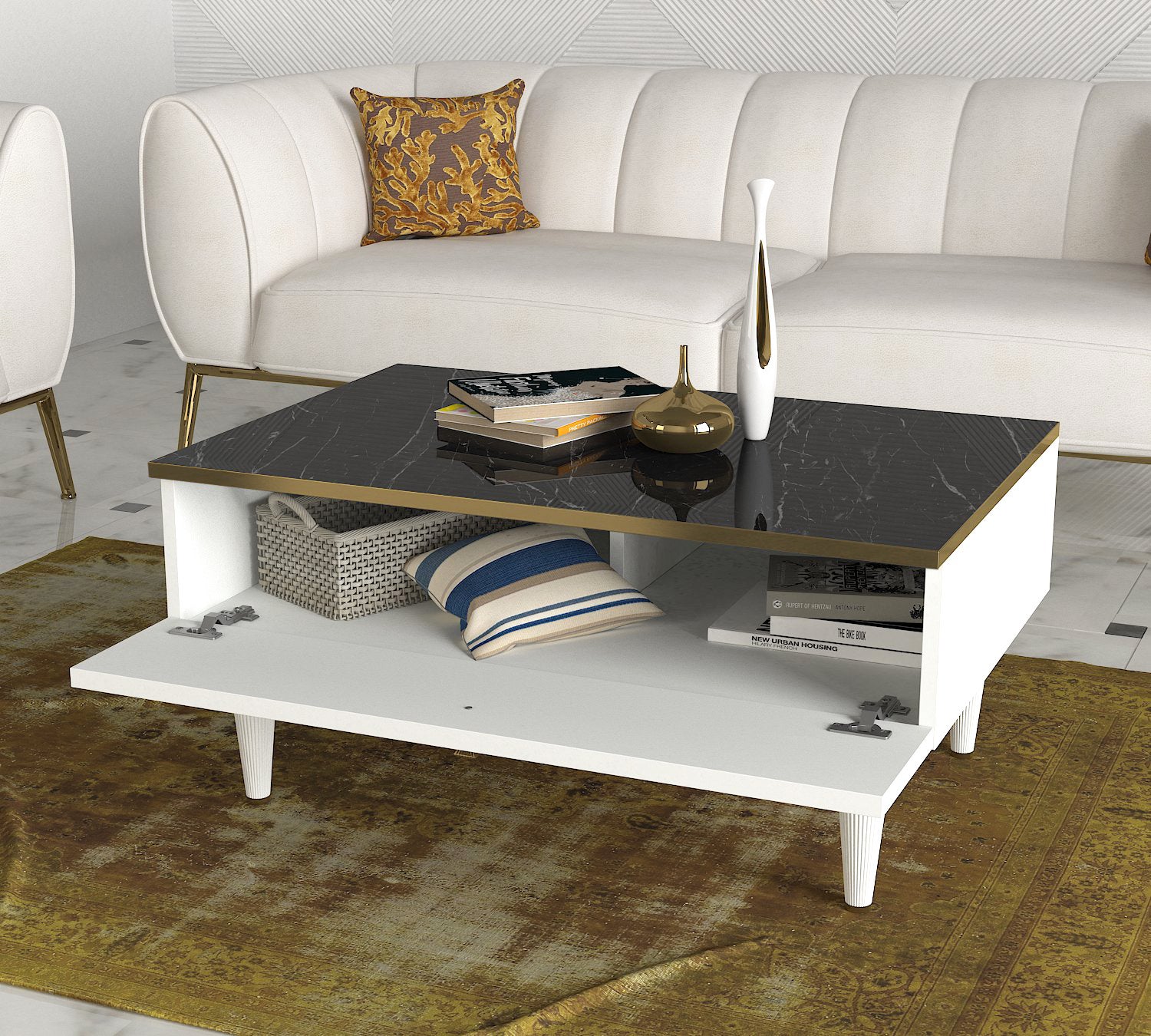 Couchtisch Ravenna Weiß Marmor Optik