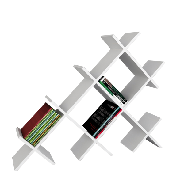 Bücherregal Discus Weiß