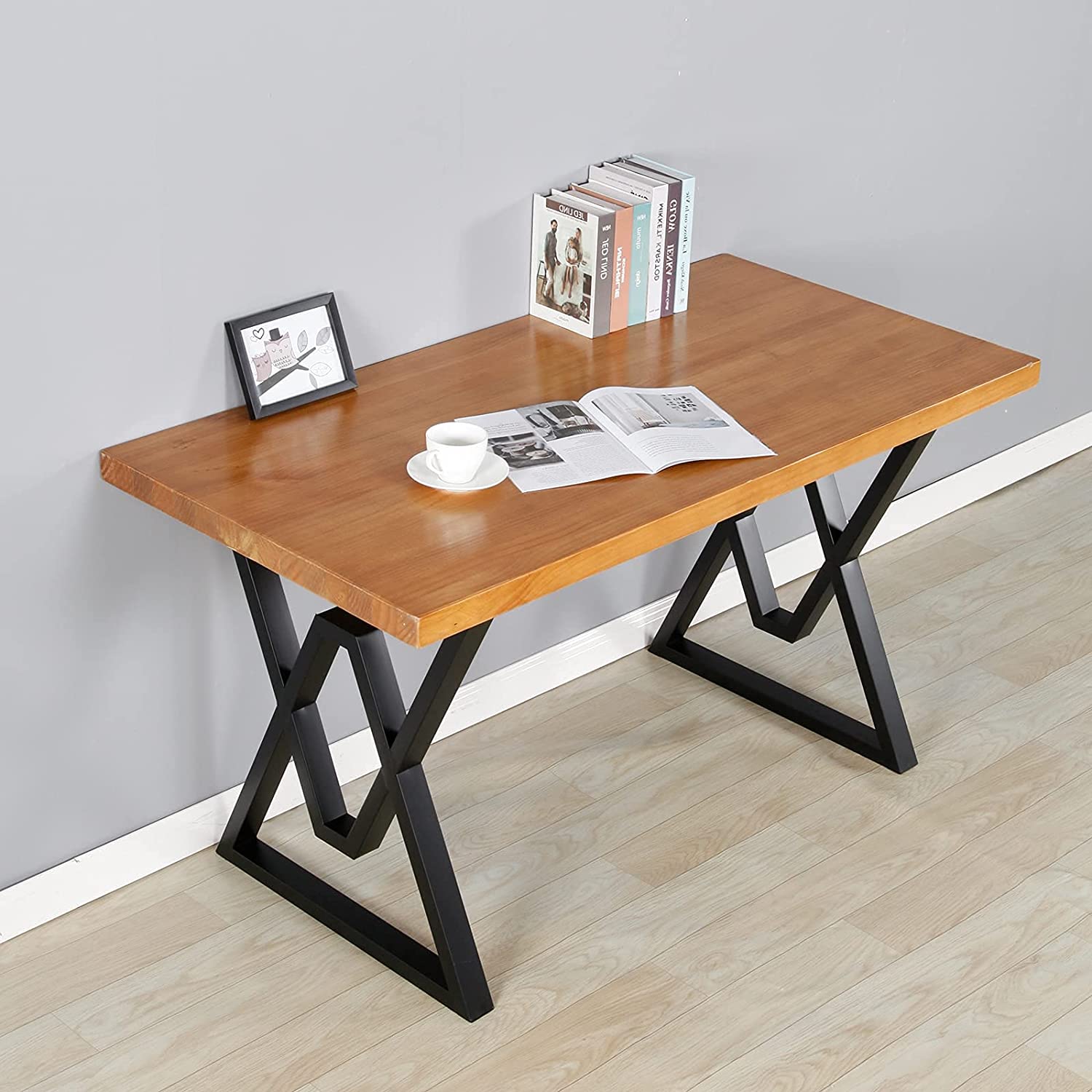 Tischgestell Stahl Schwarz 2 Stück Set 60x72 cm