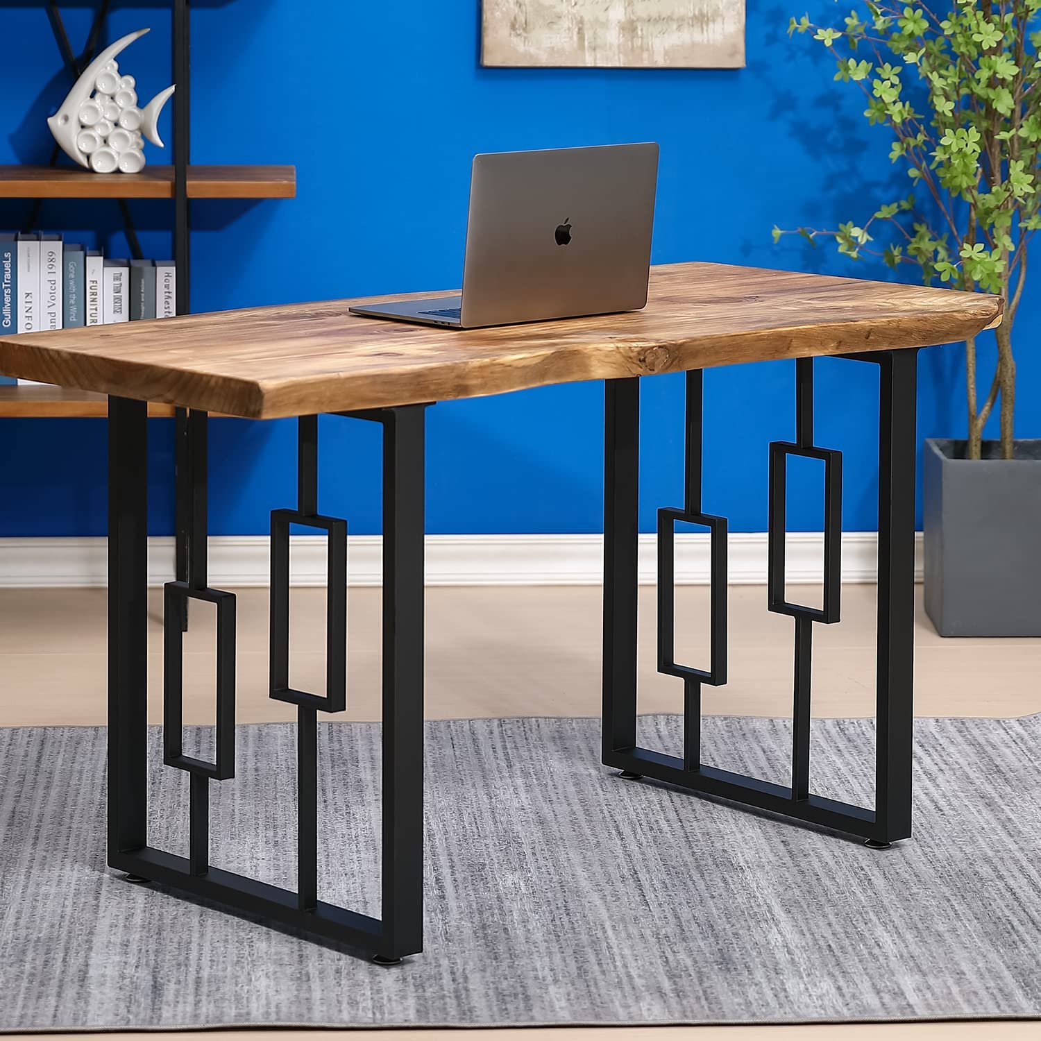 Tischgestell Stahl Schwarz 2 Stück Set 55x72 cm