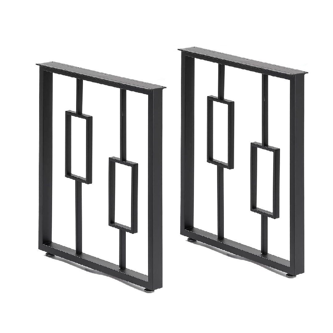Tischgestell Stahl Schwarz 2 Stück Set 55x72 cm
