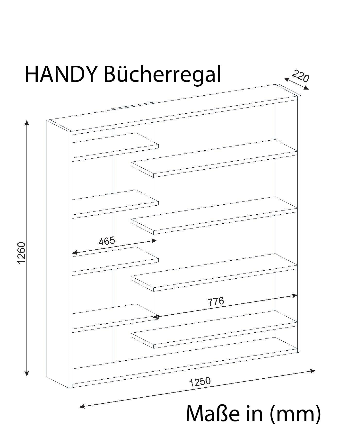 Bücherregal Handy Weiß
