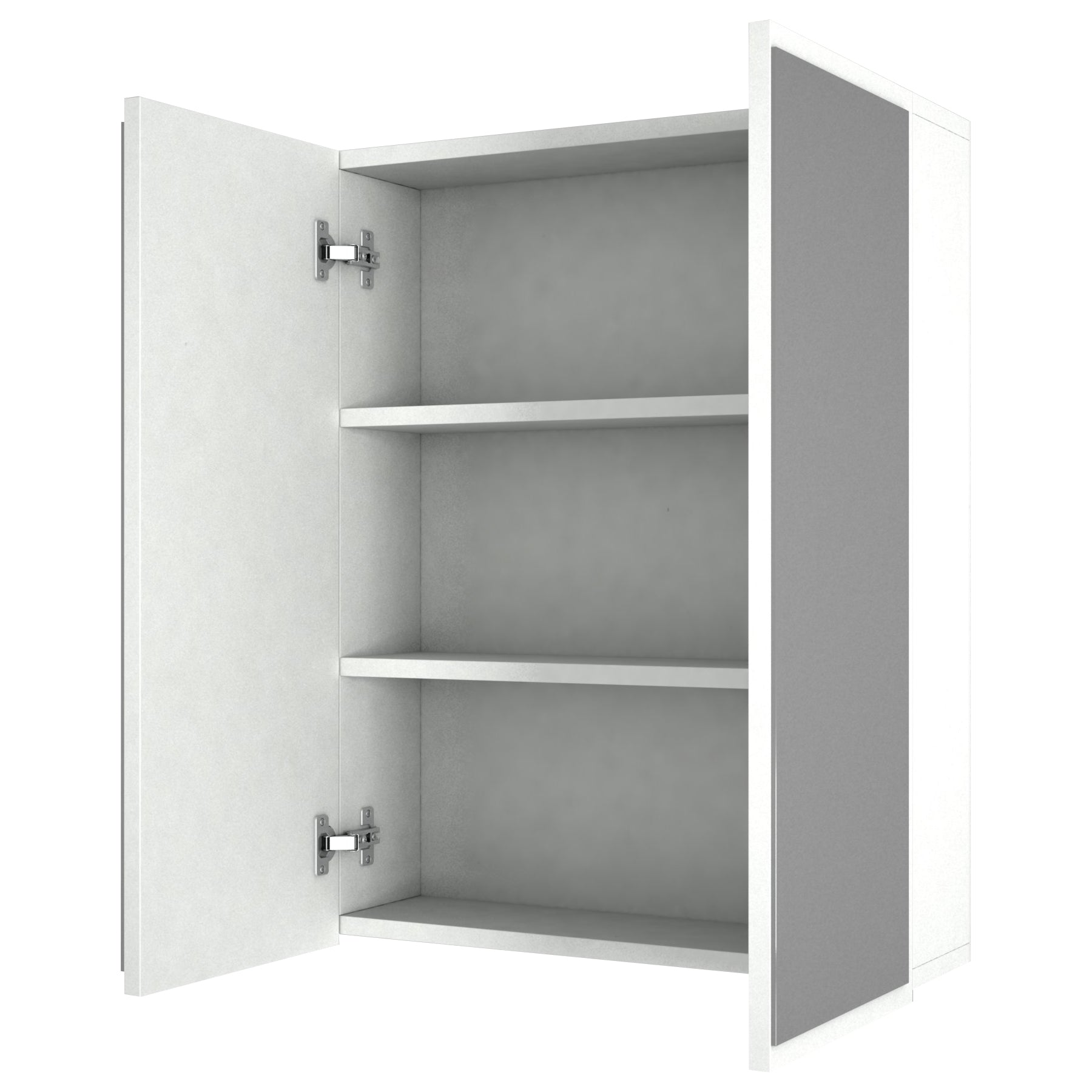 Badschrank Hängeschrank mit Spiegel Weiß 60 cm/ 76,6 cm/ 17 cm