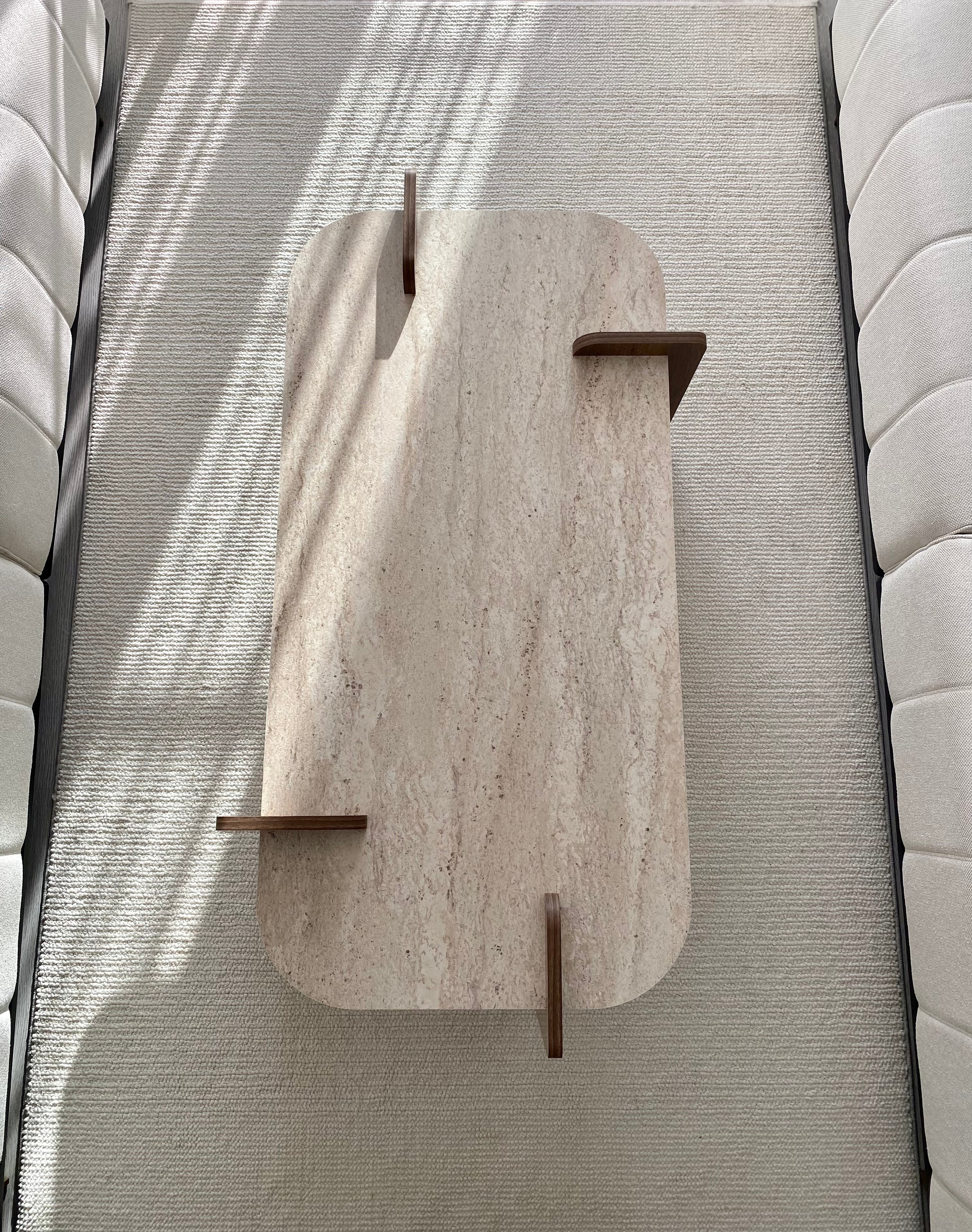 Couchtisch Twinkle Travertin Braun Granit Optik