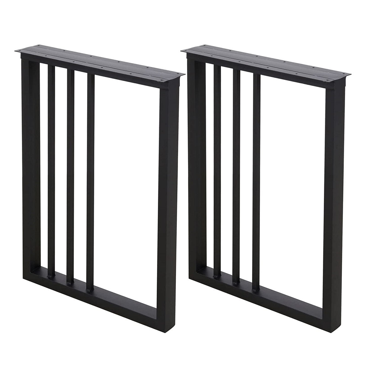 Tischgestell Stahl Schwarz 2 Stück Set 55x72 cm