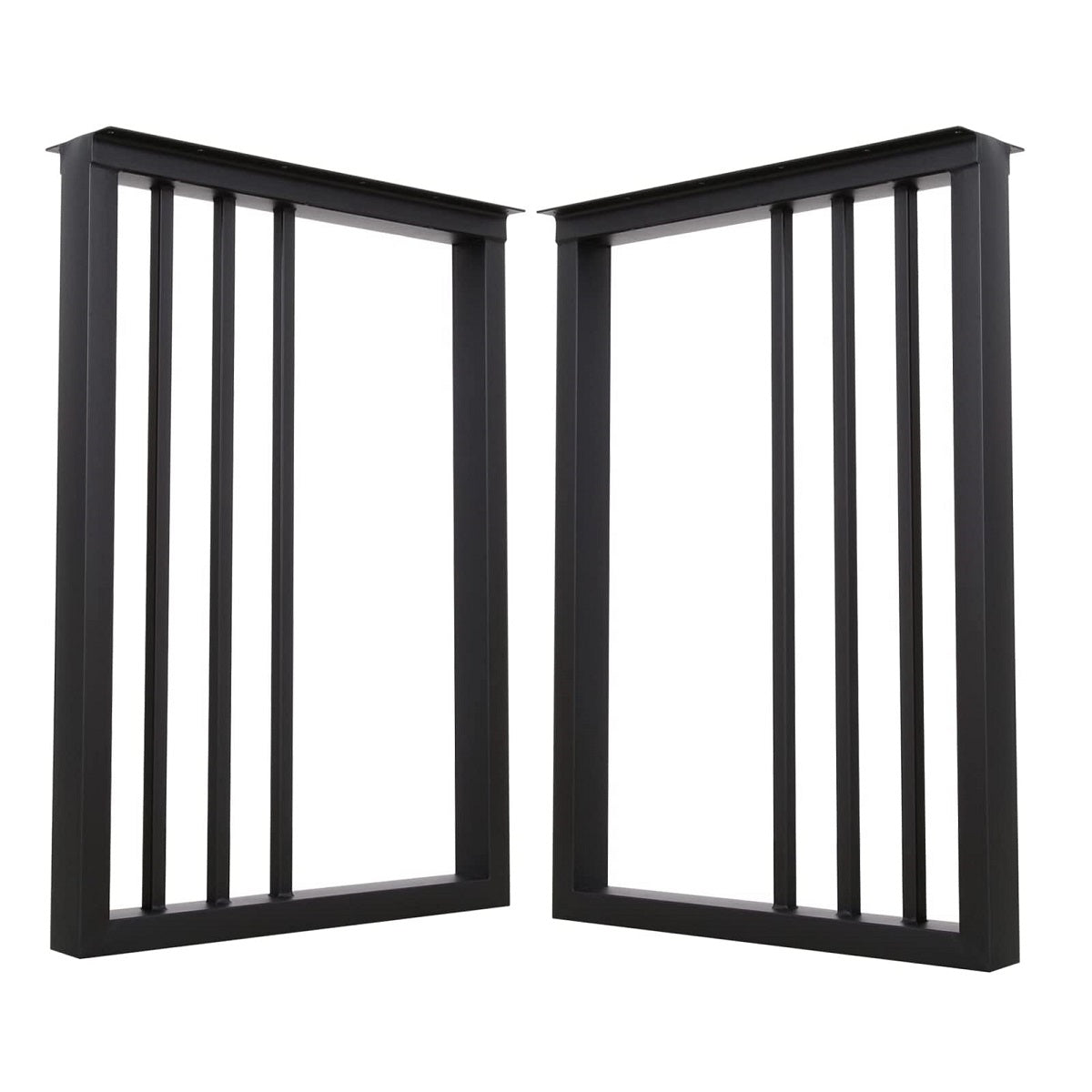 Tischgestell Stahl Schwarz 2 Stück Set 55x72 cm