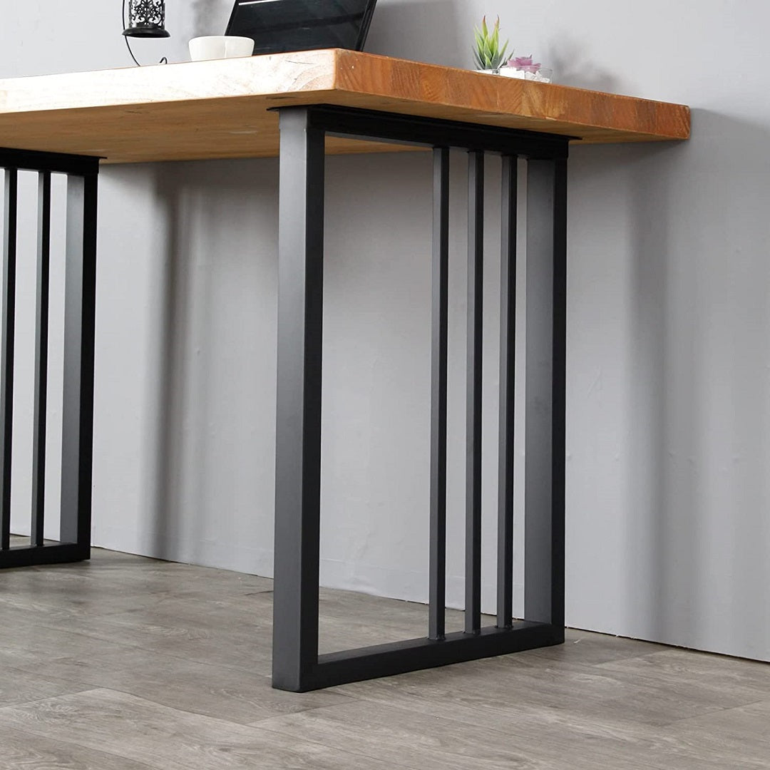 Tischgestell Stahl Schwarz 2 Stück Set 55x72 cm