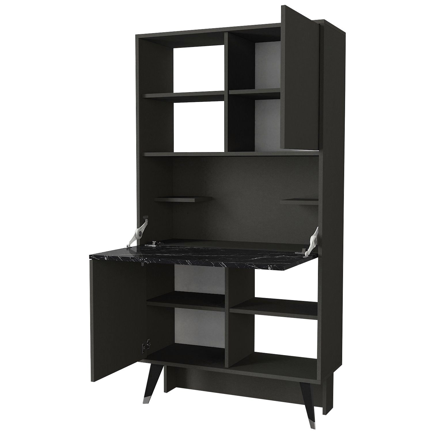 Bücherregal Radica Anthrazit Marmoroptik