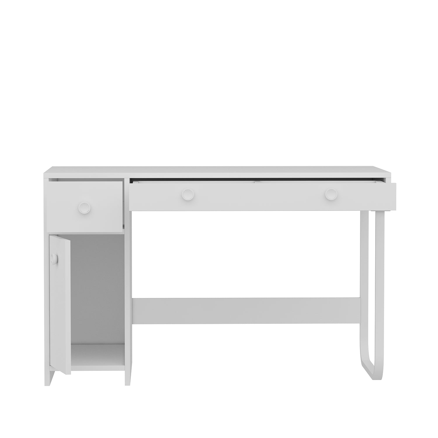 Schreibtisch Asil mit Metallfüße Weiß 9741