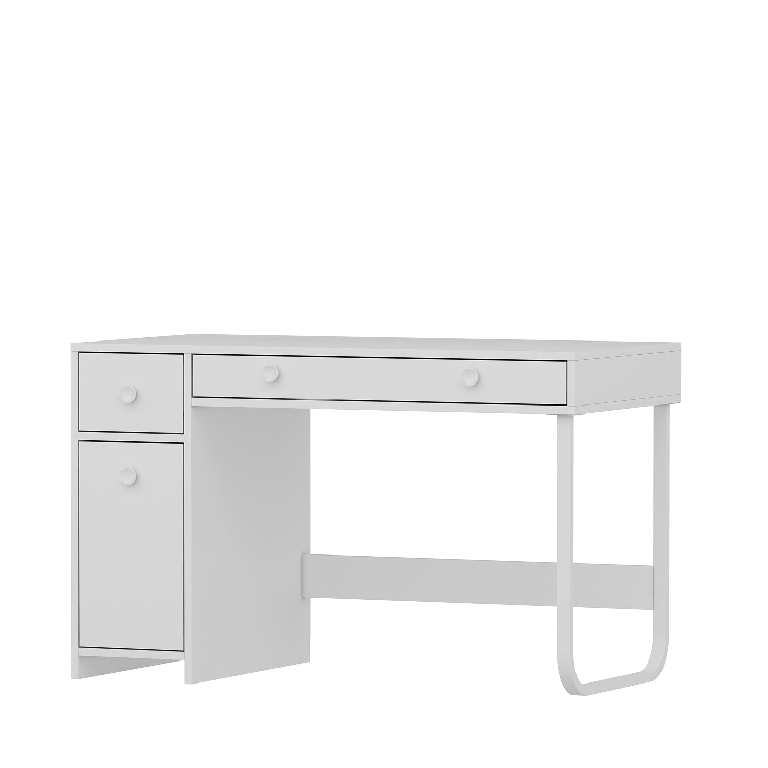Schreibtisch Asil mit Metallfüße Weiß 9741