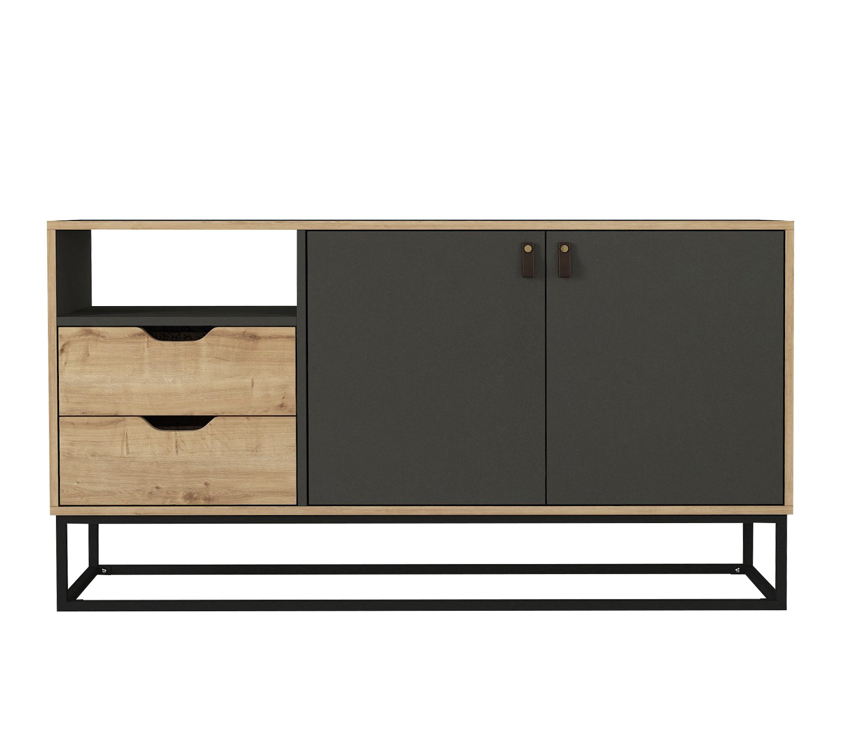Sideboard Dolores mit Metallfüße Anthrazit Safir
