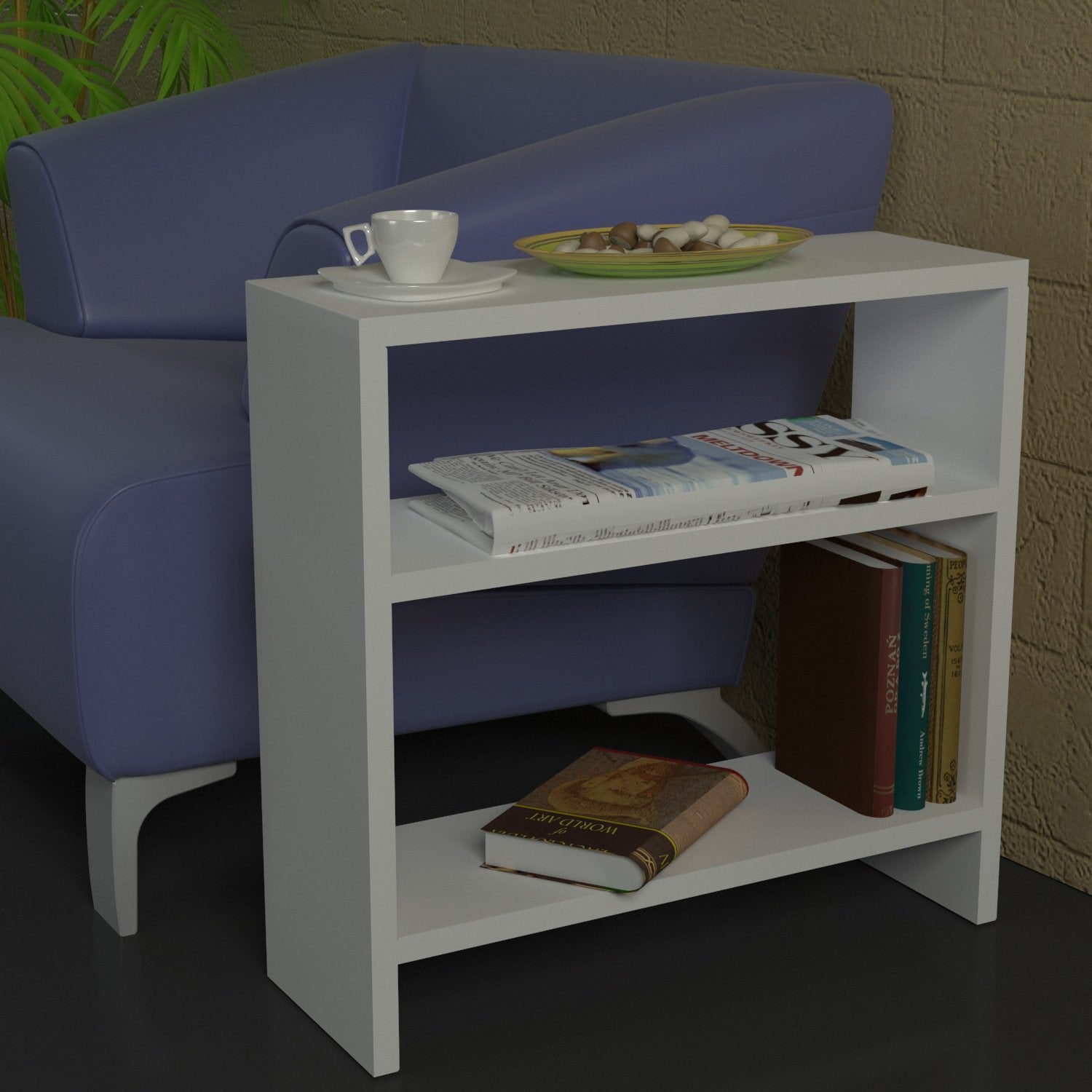 Beistelltisch Silvanus Weiß