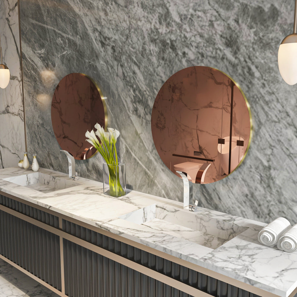 Wandspiegel Runden Bronze 70x70 cm