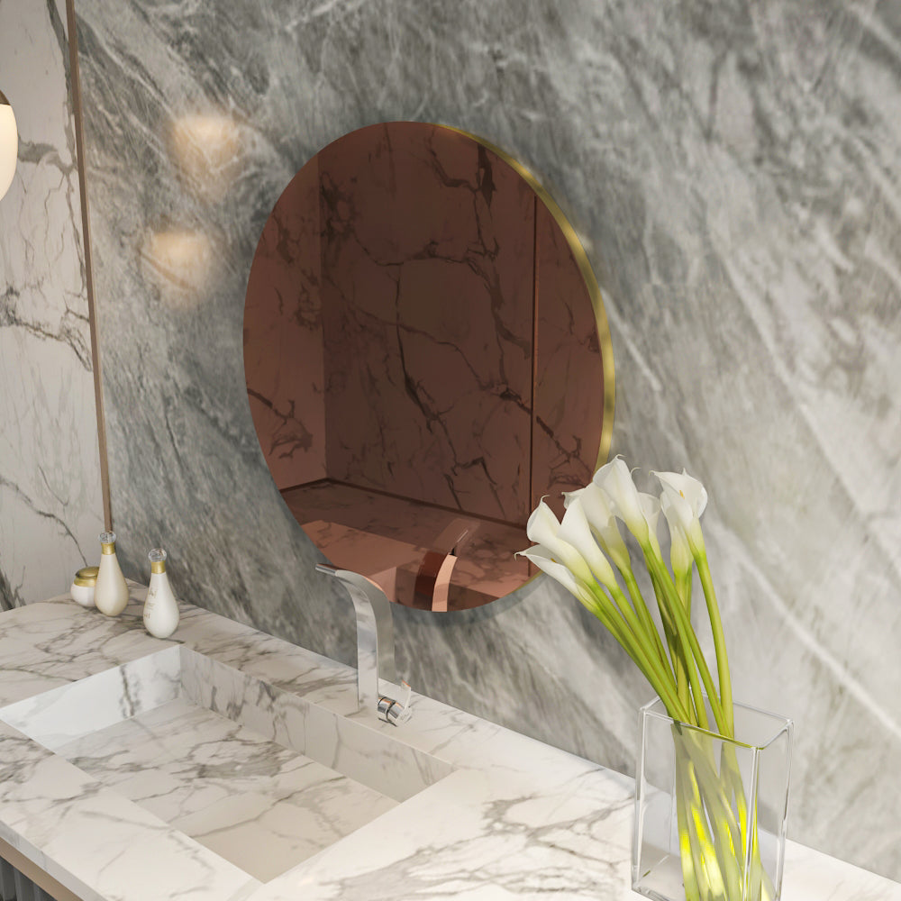 Wandspiegel Runden Bronze 70x70 cm