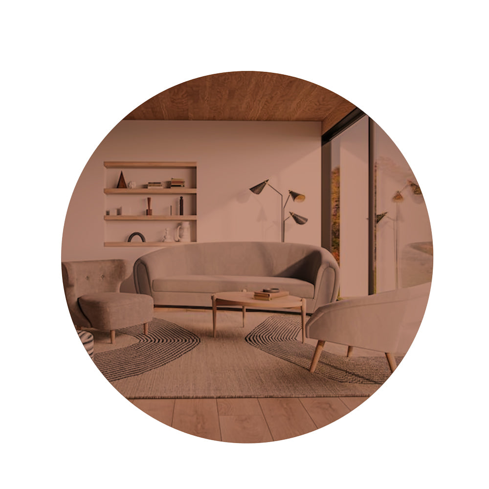 Wandspiegel Runden Bronze 70x70 cm