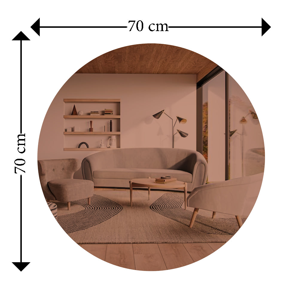 Wandspiegel Runden Bronze 70x70 cm