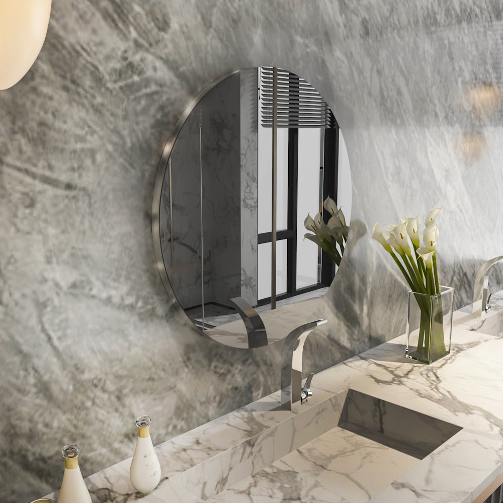 Wandspiege Runden Silber Modern 70x70 cm