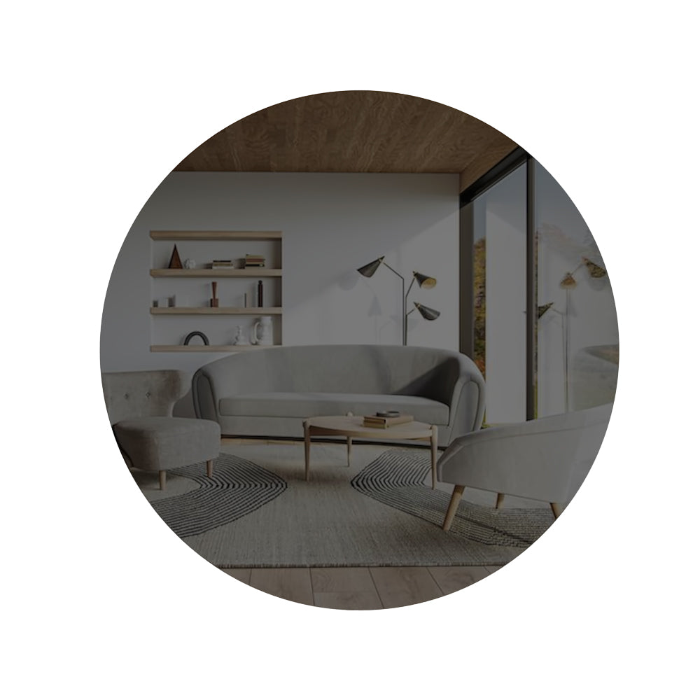 Wandspiege Runden Silber Modern 70x70 cm