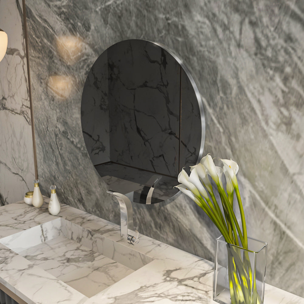 Wandspiege Runden Silber Modern 70x70 cm