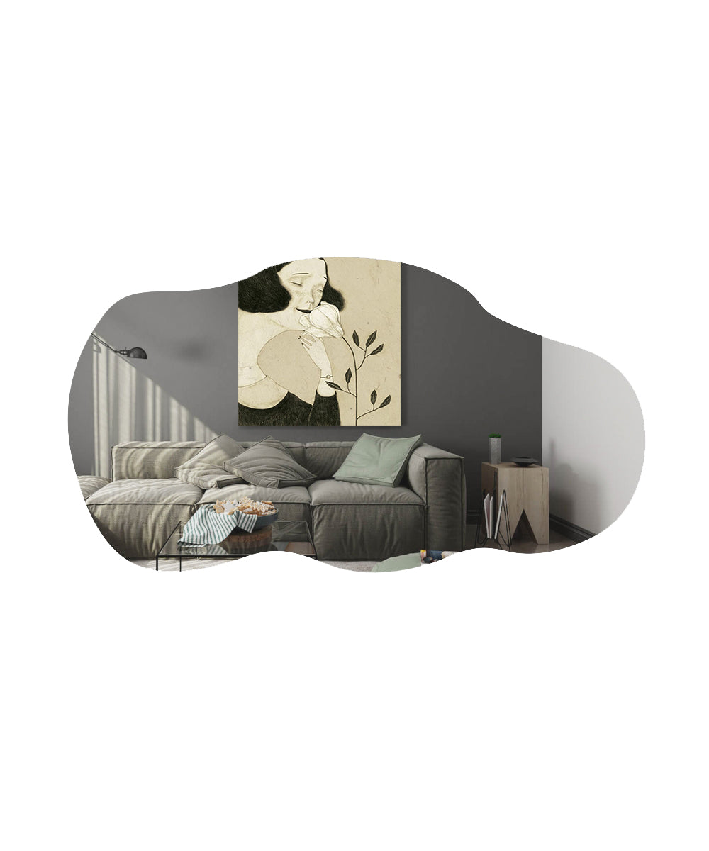 Wandspiegel Asymmetrische Baby 72 cm/ 40 cm/ 3,5 cm