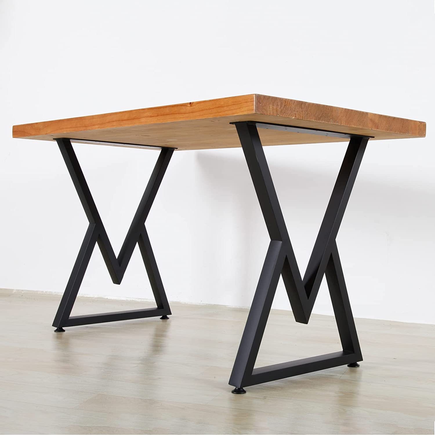 Tischgestell Stahl Schwarz 2 Stück Set 55x72 cm
