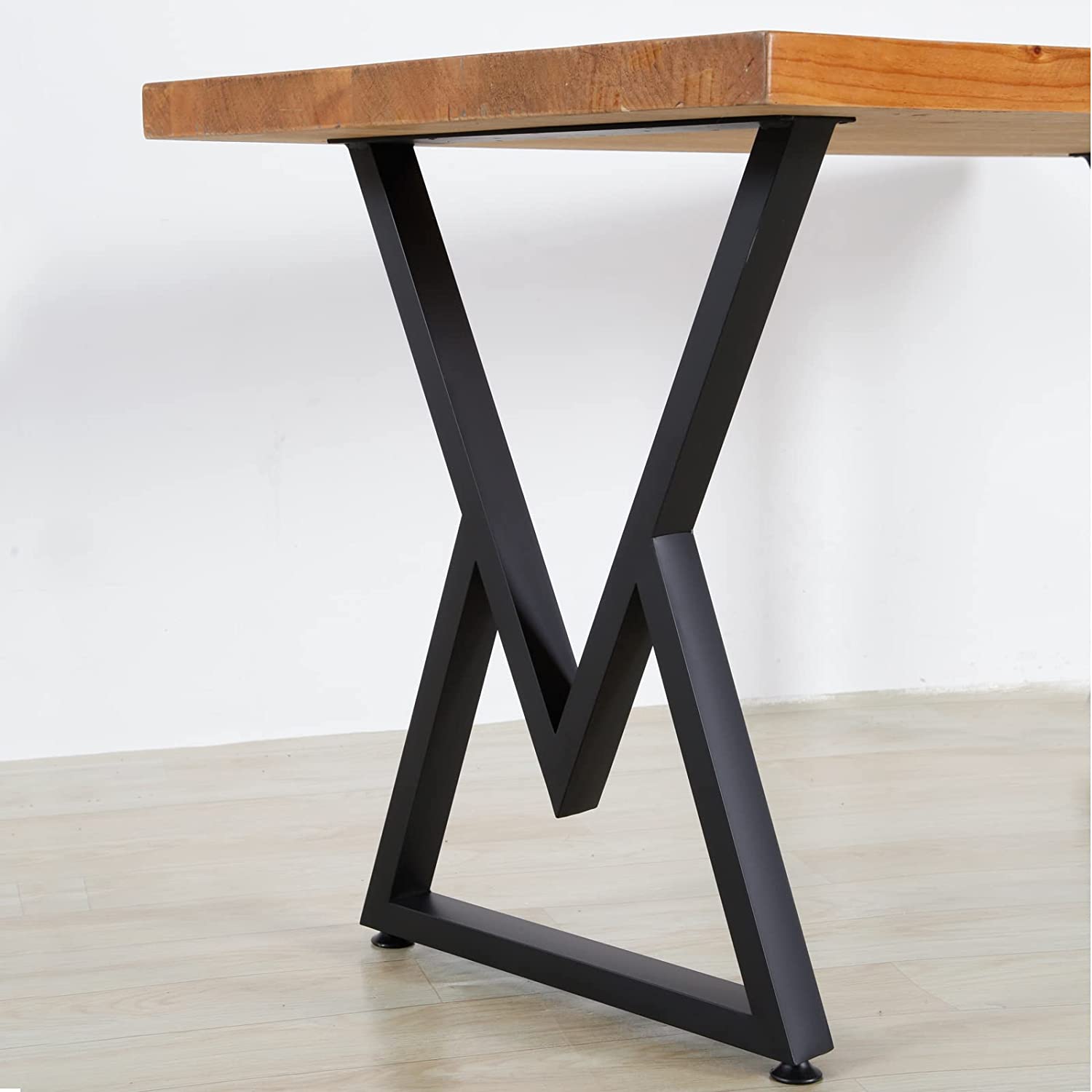 Tischgestell Stahl Schwarz 2 Stück Set 55x72 cm