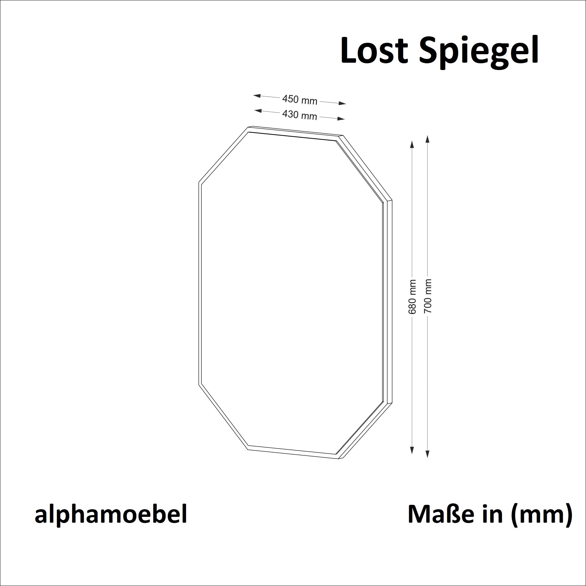 Spiegel Lost Walnuss