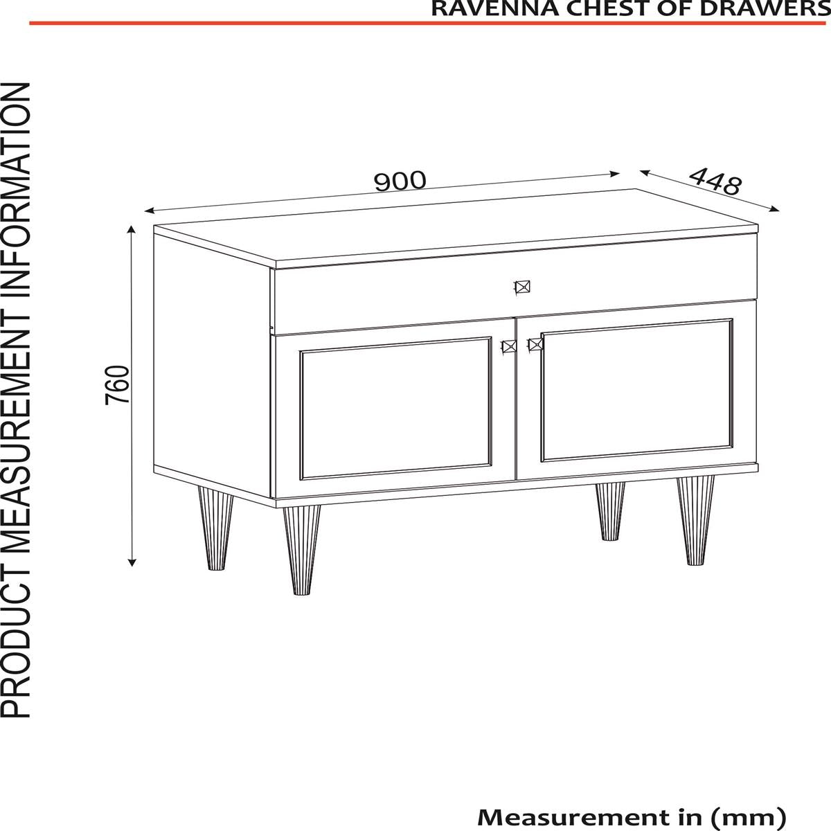 Kommode Ravenna Weiß Marmor Optik