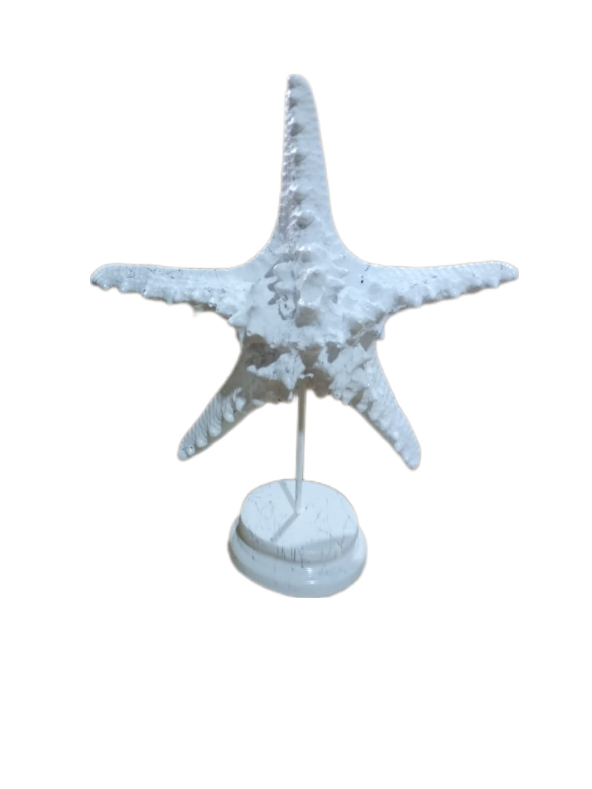 Skulptur Stern Weiß Marmoroptik