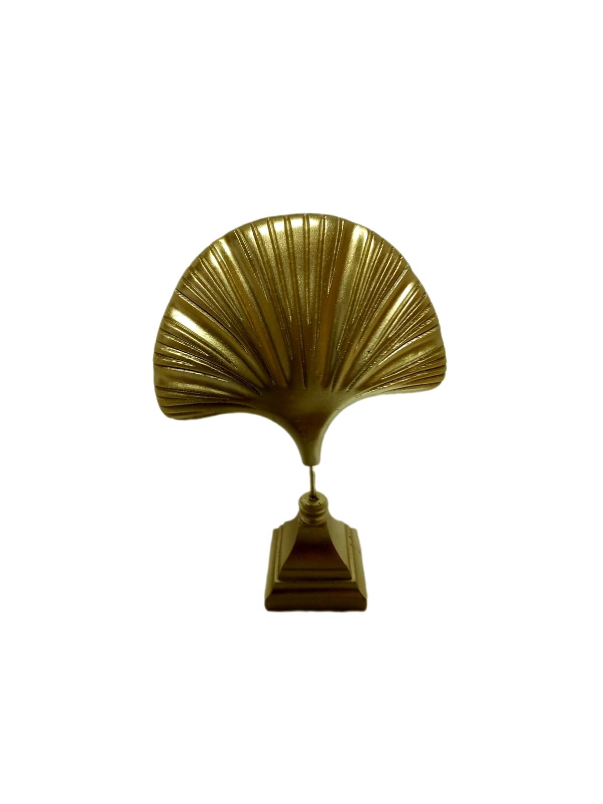 Skulptur Blatt 2er Set Oval Gold