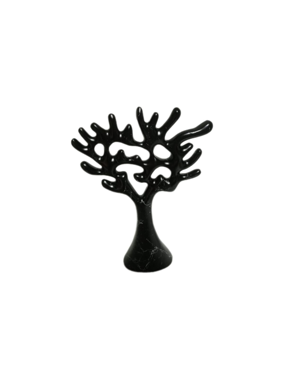 Skulptur Baum Schwarz Marmoroptik