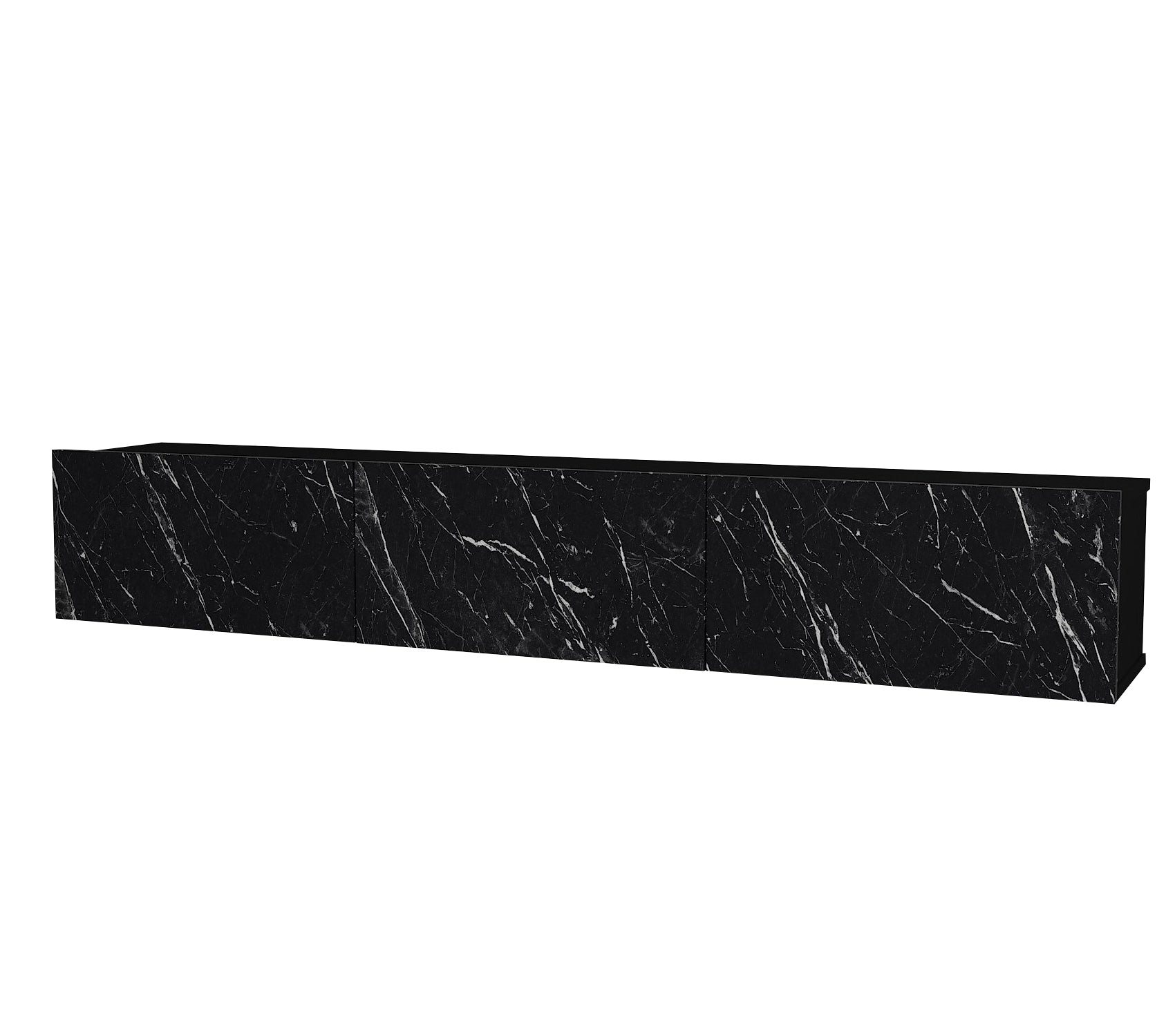 TV Lowboard Hängend Damla Schwarz Marmoroptik 180 cm